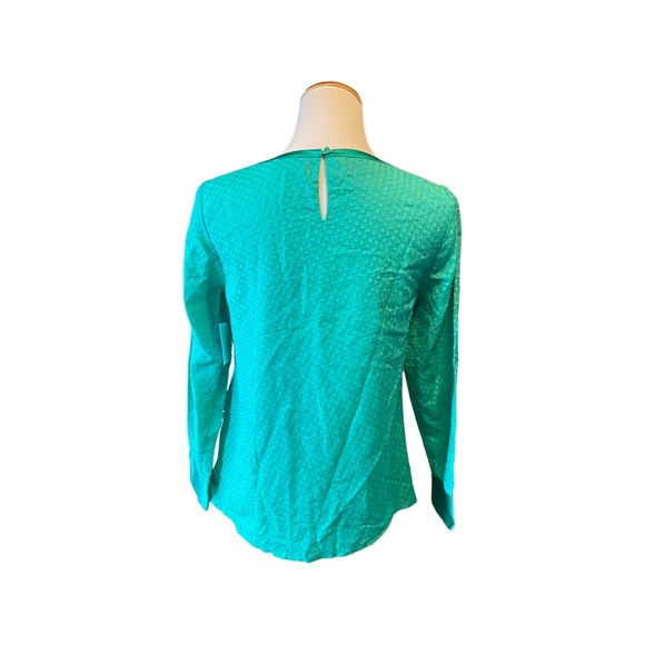 VINEYARD VINES Green Teal Polka Dot Top Blouse 2 - Picture 4 of 4